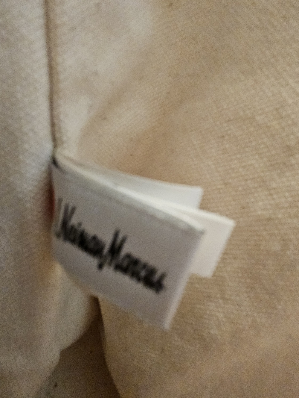 Oscar de la Renta Beige Canvas Floral Tote - Picture 3 of 9